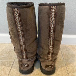 UGG Australia Suede Women's Boots | Ultimate Tall Braid Chocolate | Size w8